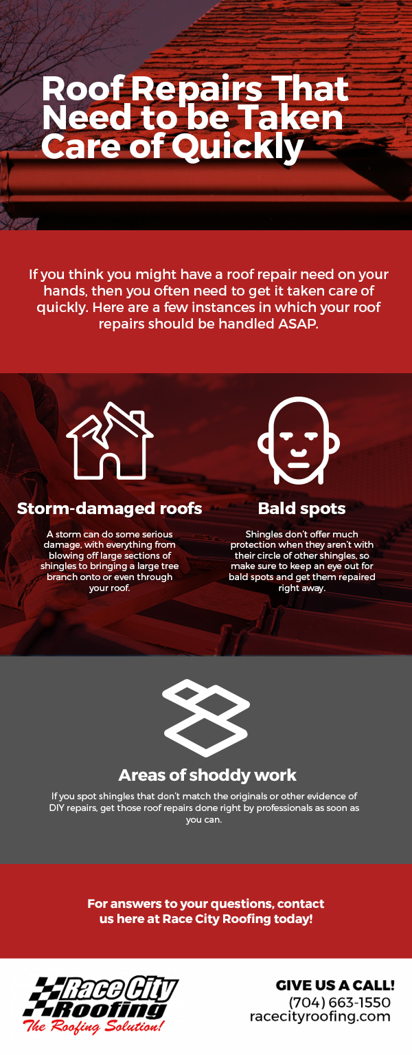 Roof Repairs That Need to be Taken Care of Quickly [Infographic]
