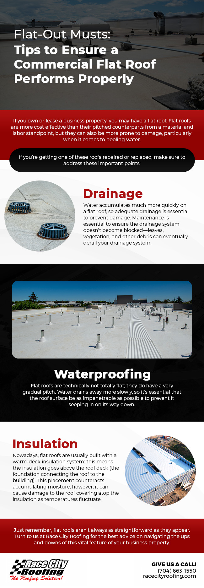 Flat-Out Musts: Tips to Ensure a Commercial Flat Roof Performs Properly [infographic]